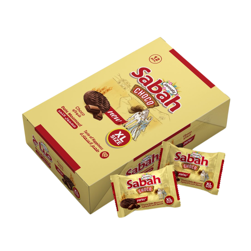 Jannaty Sabah Date Maamoul Choco XL Size x 12 Pcs