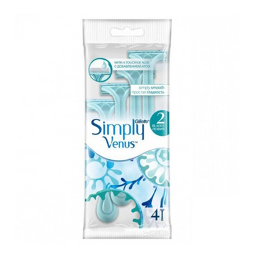 Gillette Simply Venus 2 Blade Disposable Razors 4 Ct