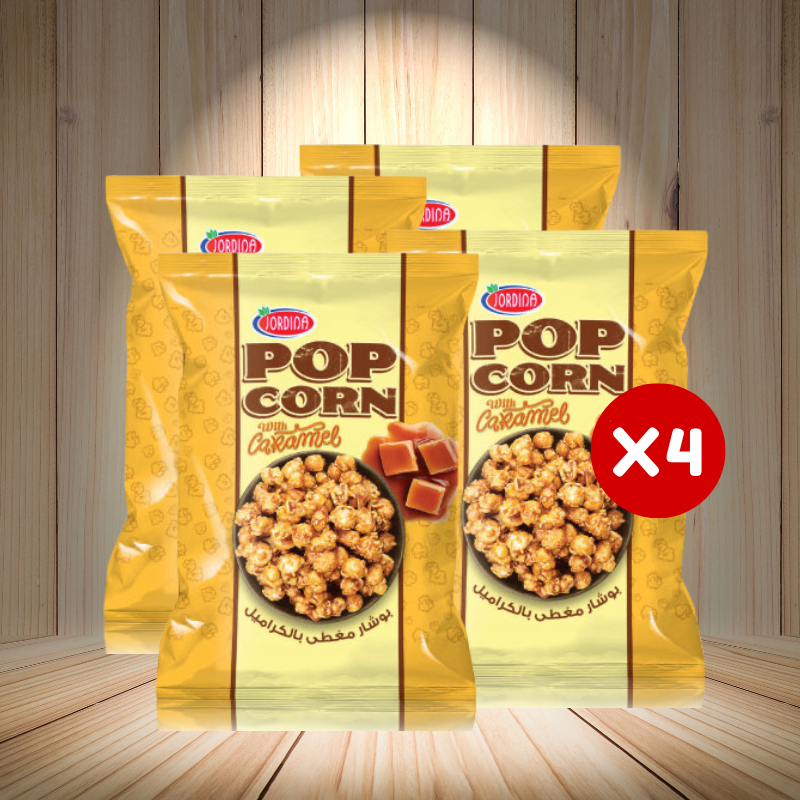 Jordina Pop Corn With Caramel 80g x 4 Pcs