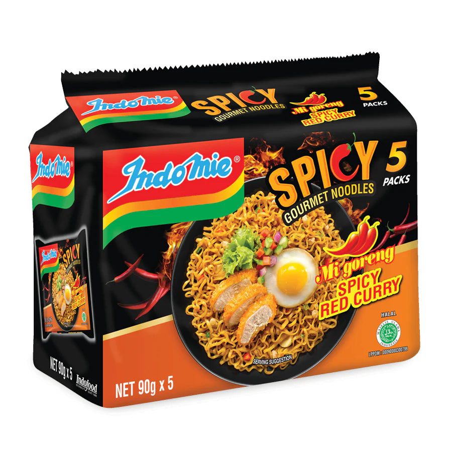 Indomie Fried Noodles Spicy Chicken Flavor 83g 5 Pcs