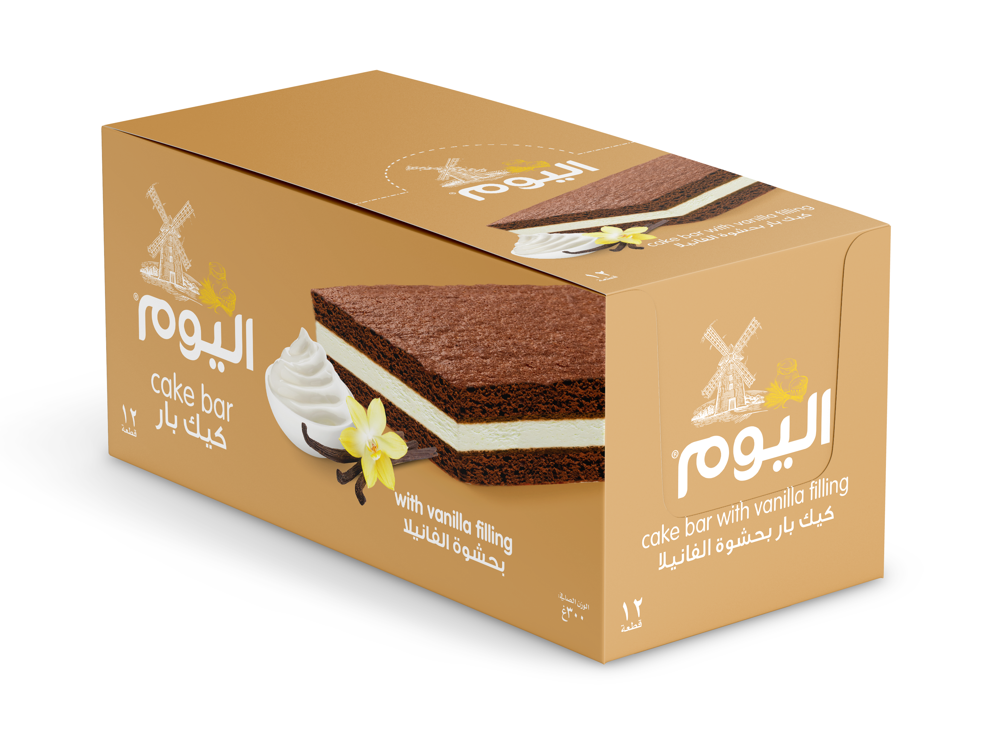 Alyoum Cake Bar With Banilla Filling 25g*12 Pieces