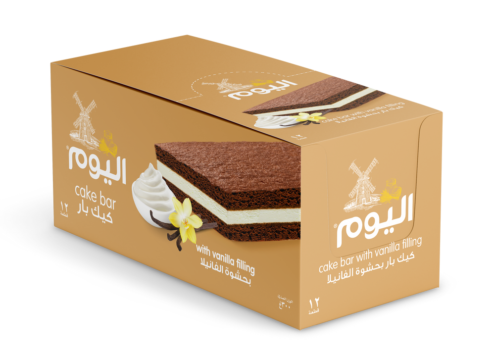 Alyoum Cake Bar With Banilla Filling 25g*12 Pieces