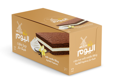 Alyoum Cake Bar With Banilla Filling 25g*12 Pieces