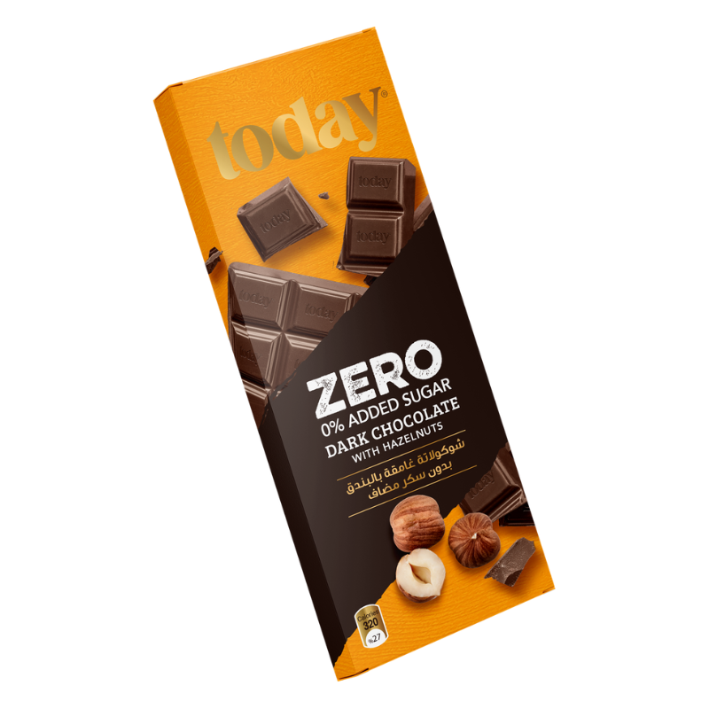 Today With Hazelnuts No Added Sugar Dark Chocolate 65g