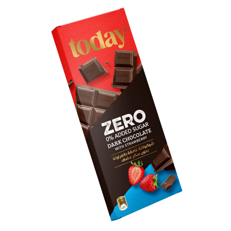 Today Dark Chocolate with Strawberry Zero Added Sugar 65g