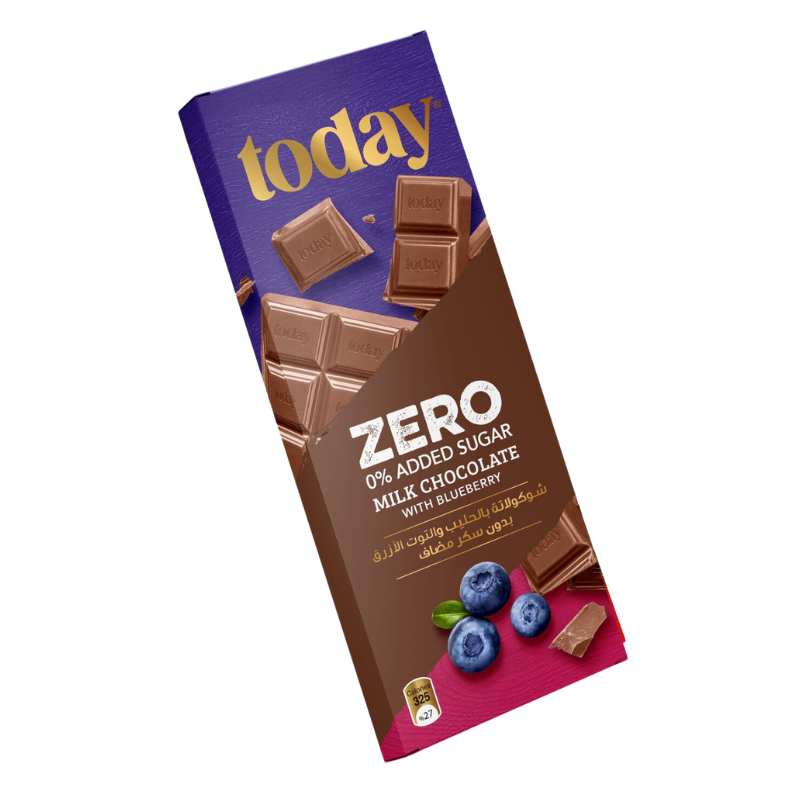 Today Milk Chocolate with Blueberry Zero Added Sugar 65g
