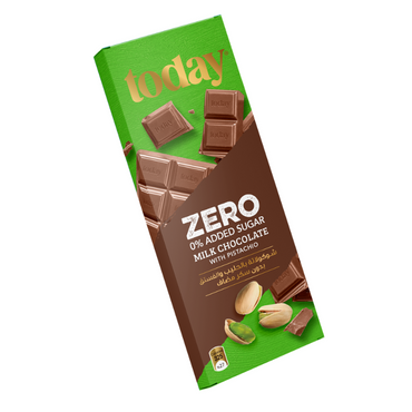 Today Milk Chocolate with Pistachios No Sugar Added 65g