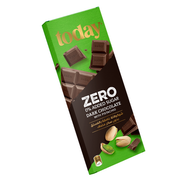 Today Dark Chocolate with Pistachios No Sugar Added 65g