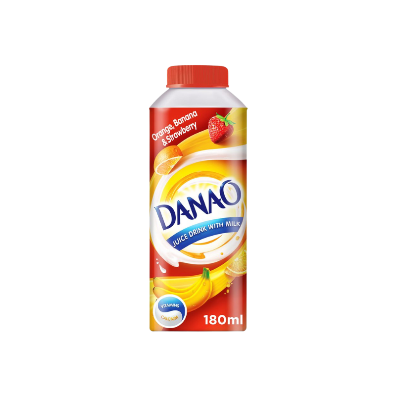 Danao Juice Drink With Fresh Milk Orange & Banana& Strawberry 180 ml