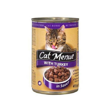 Cat Menue Turkey In Sauce Wet Food Brown 415g