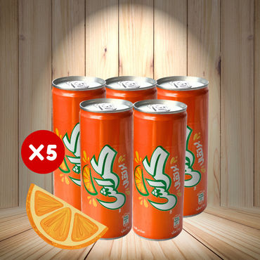 Crush Orange Carbonated Drink 250ml x 5 Pcs