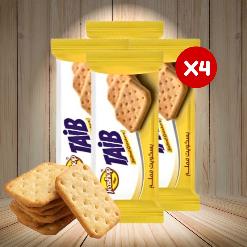 Teashop Taib Salted Crackers 75g x 4 Pcs