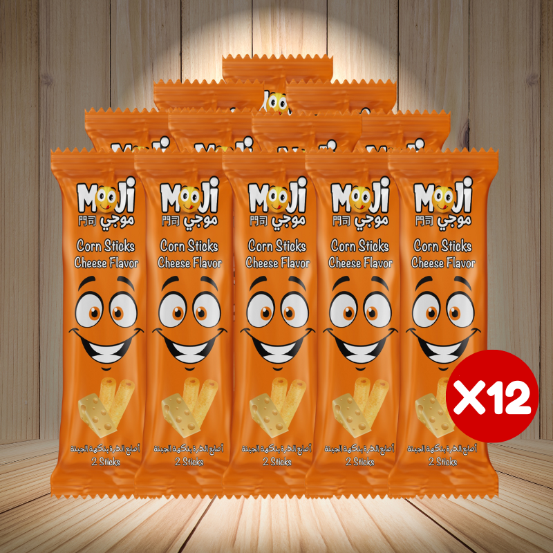 Moji Corn Sticks Cheese Flavor 14g x 12 Pcs