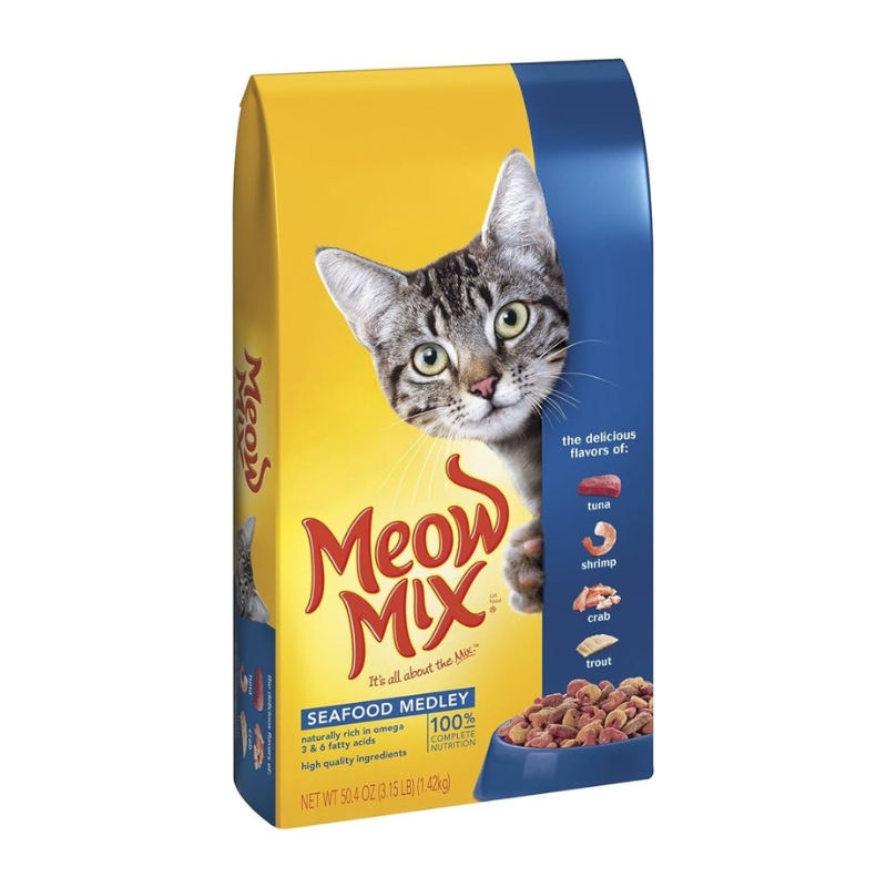 Meow mix seafood medley cat food 1.430kg