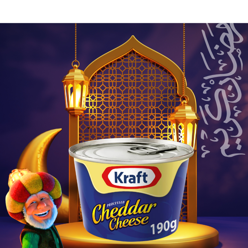 Kraft Processed Cheddar Cheese 190g