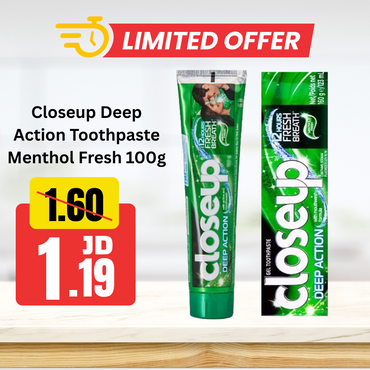 Closeup Deep Action Menthol Fresh Gel Toothpaste 100g