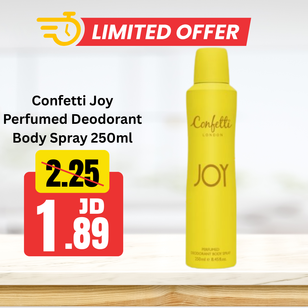 Confetti Joy Perfumed Deodorant Body Spray 250ml