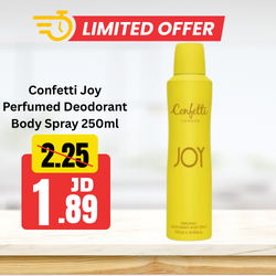 Confetti Joy Perfumed Deodorant Body Spray 250ml