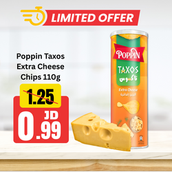 Poppin Taxos Extra Cheese Chips 110g