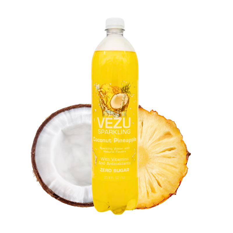 Vezu Sparkling Water Coconut Pineapple Zero Sugar 500 ml