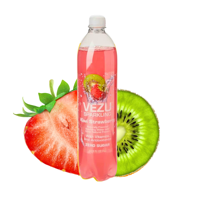 Vezu Sparkling Water Kiwi Strawberry Zero Sugar 500 ml