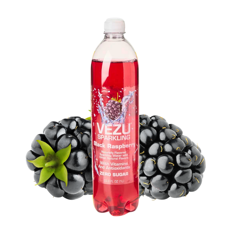 Vezu Sparkling Water Black Raspberry Zero Sugar 500 ml