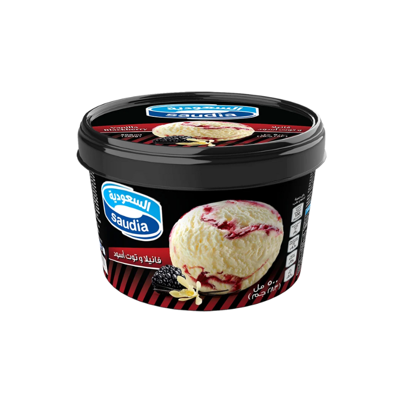 Saudia Ice Cream Vanilla & Blackberry 500 ml