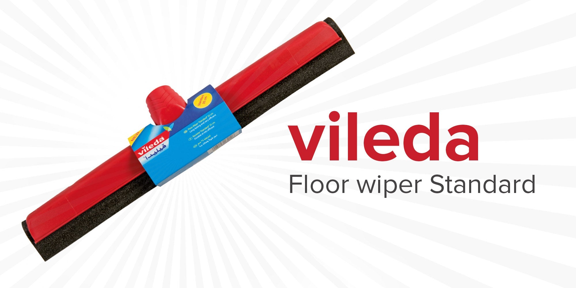 Vileda Floor Sweeper Red/Black 35 Cm