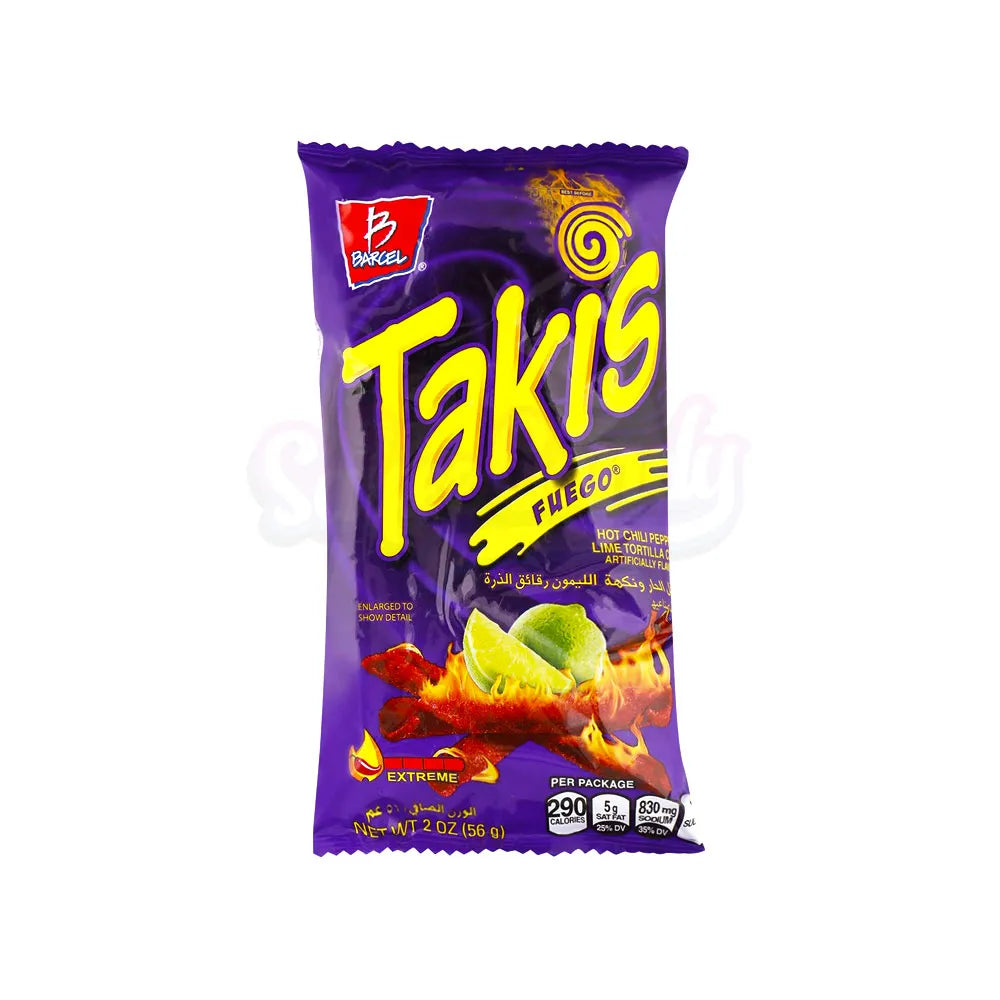 Takis Fuego Hot Chili Pepper & Lime Tortilla Chips 56g