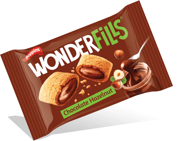Poppins Wonder Fills Chocolate Hazelnut 18g