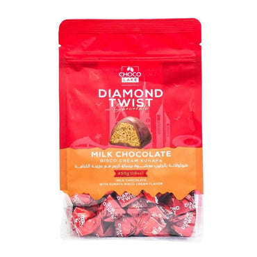 Choco Lake Diamond Twist Milk Chocolate With Kunafa Bisco 450g