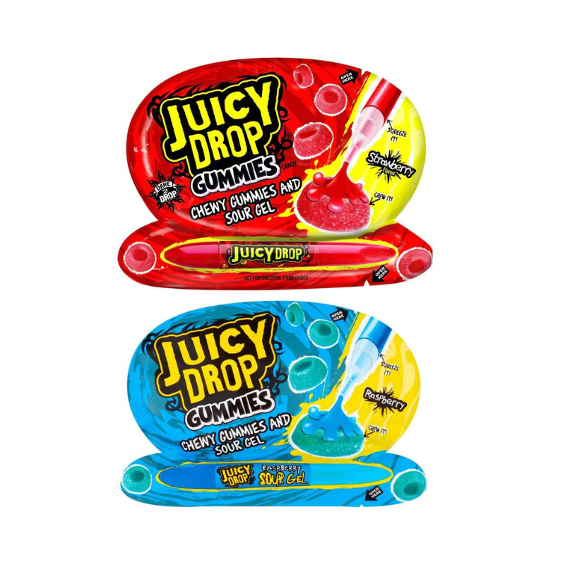 Juicy Drop Gummies Chewy Gummies and Sour Gel 57g