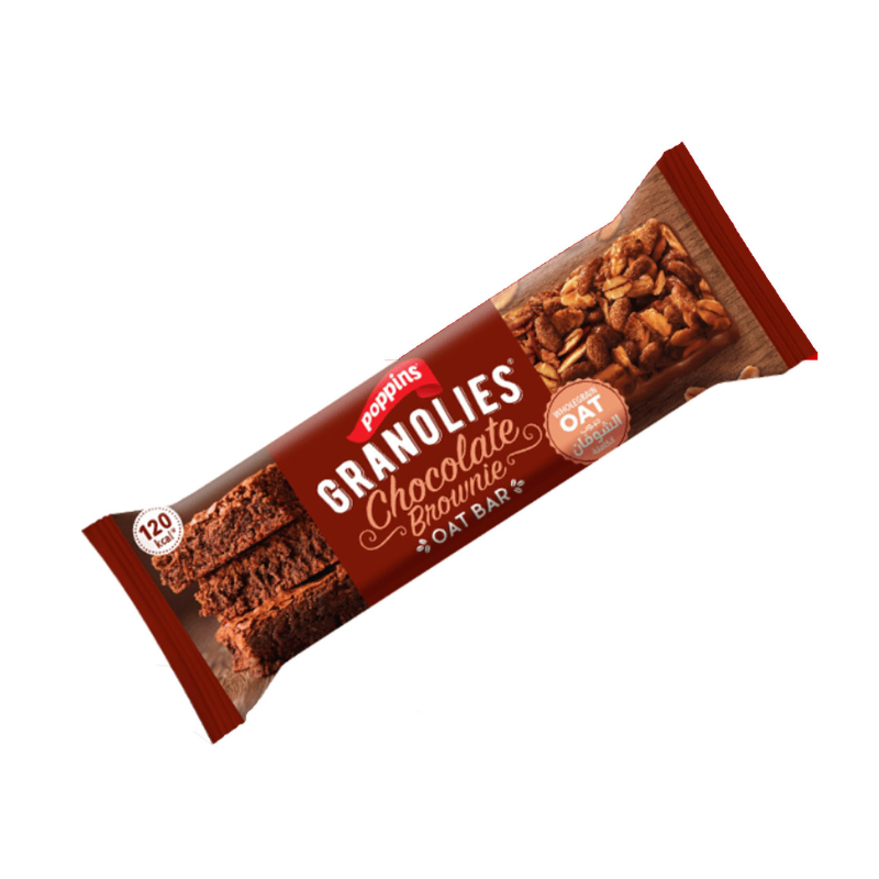 Poppins Granolies Oat Bar Chocolate Brownie 30g