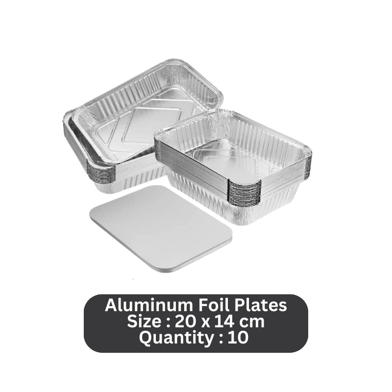 6pcs 100ml Gold Aluminum Foil Square Cake Pans Without Lids