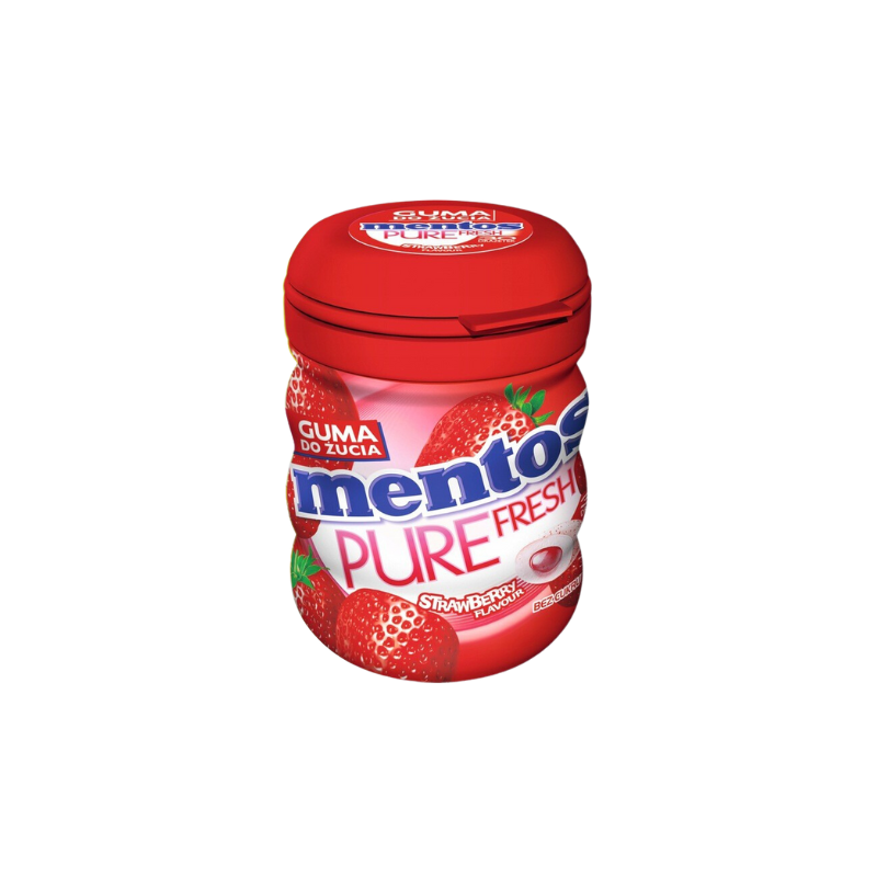 Mentos Pure Fresh Strawberry Chewing Gum 30 Pieces - 60g