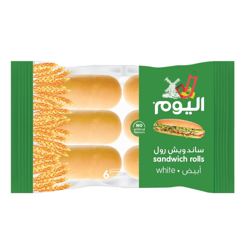Alyoum Sandwich Rolls 360g - 6 Pcs