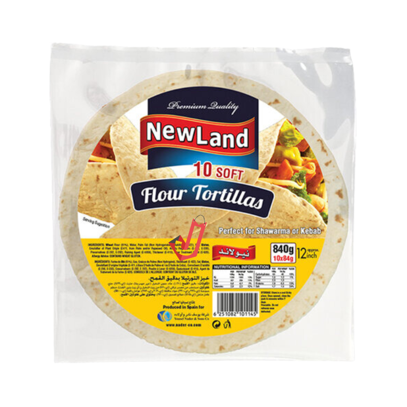 NewLand 10 Soft Flour Tortillas 12 inch 600g