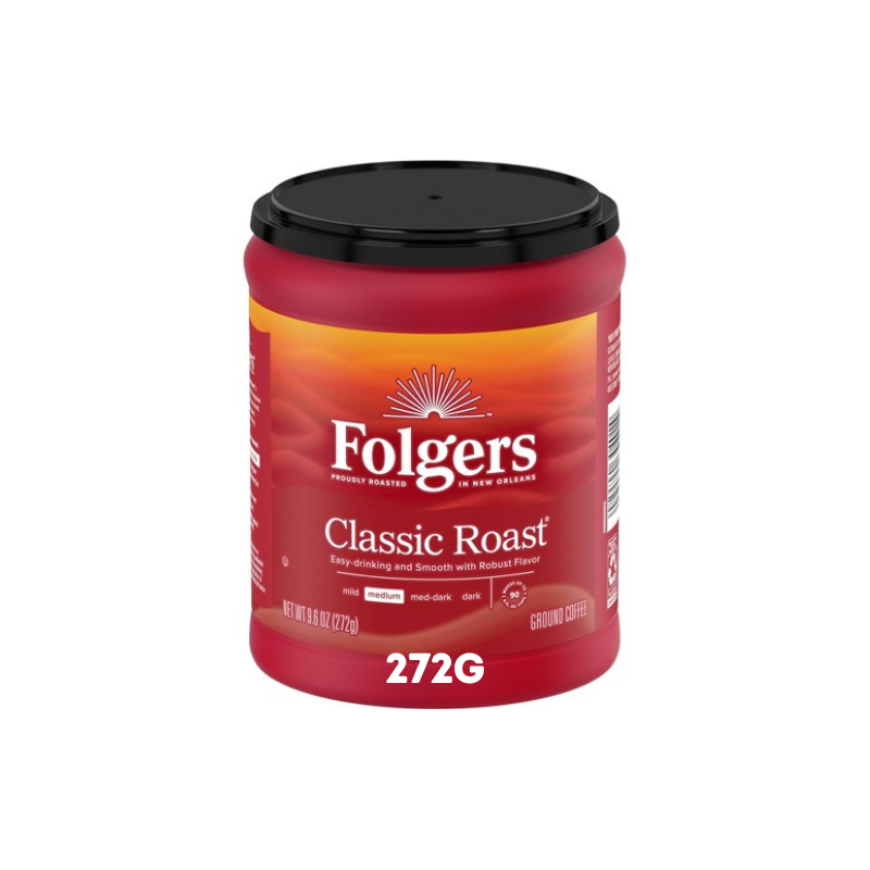Folgers Classic Medium Roast Ground Coffee 272g