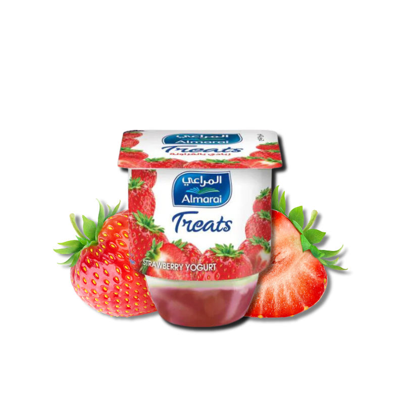 Almarai Treats With Strawberry Pieces Yoghurt 105g