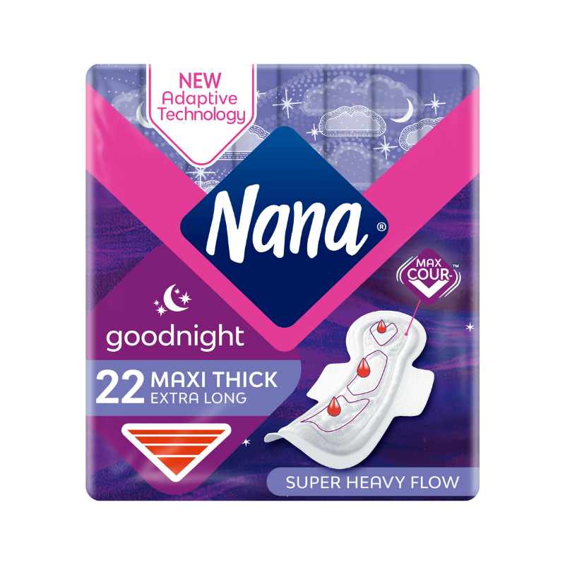 Nana Maxi Thick Extra Long Pads Night 22 Pcs