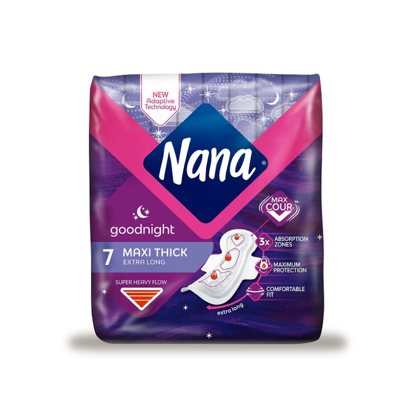 Nana Maxi Thick Extra Long Pads Night 7 Pcs