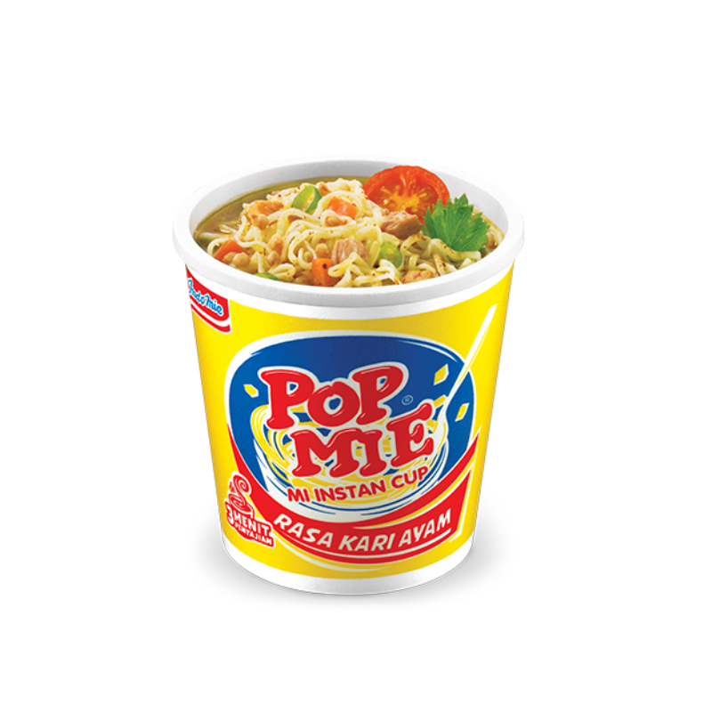 Indomie Pop Mie Instant Cup Noodles - Chicken Curry Flavor 60g