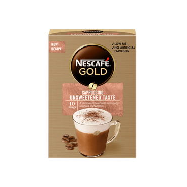 Nescafe Gold Cappuccino Unsweetened Taste 10 mugs