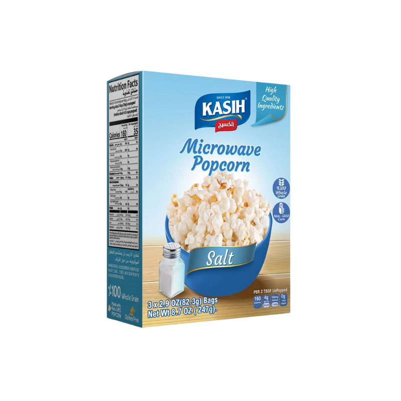 Kasih Microwave Popcorn Salt Flavour 82.3g x 3 Bags