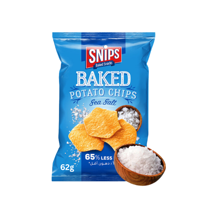 Snips Baked Potato Chips Sea Salt 62g