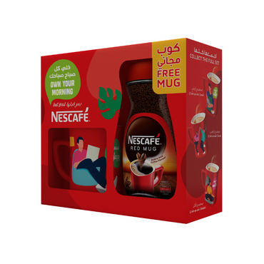 Nescafe Red Mug 190g + Free Mug