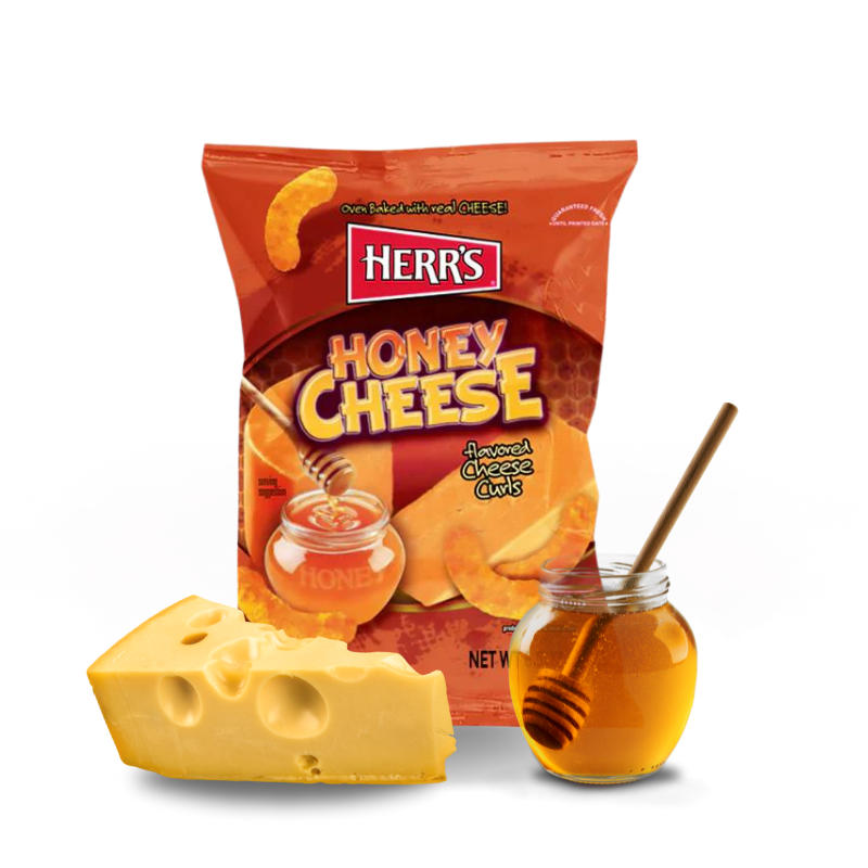 Herr's Chips Honey & Cheese Flavored Curls 184 gm