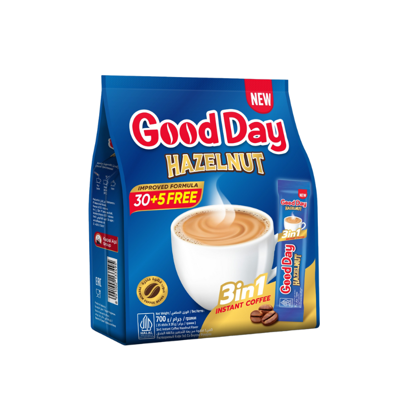 Good Day Hazelnut 3 In 1 Instant Coffee 30+5 Free