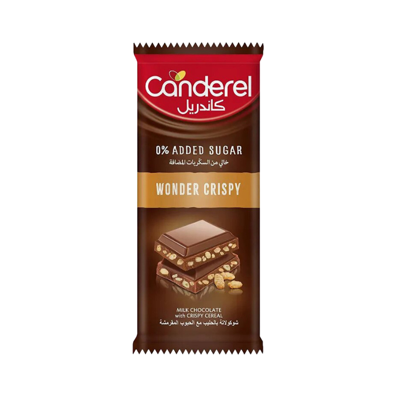 Canderel Wonder Crispy 0% Added Sugar Chocolate 100g