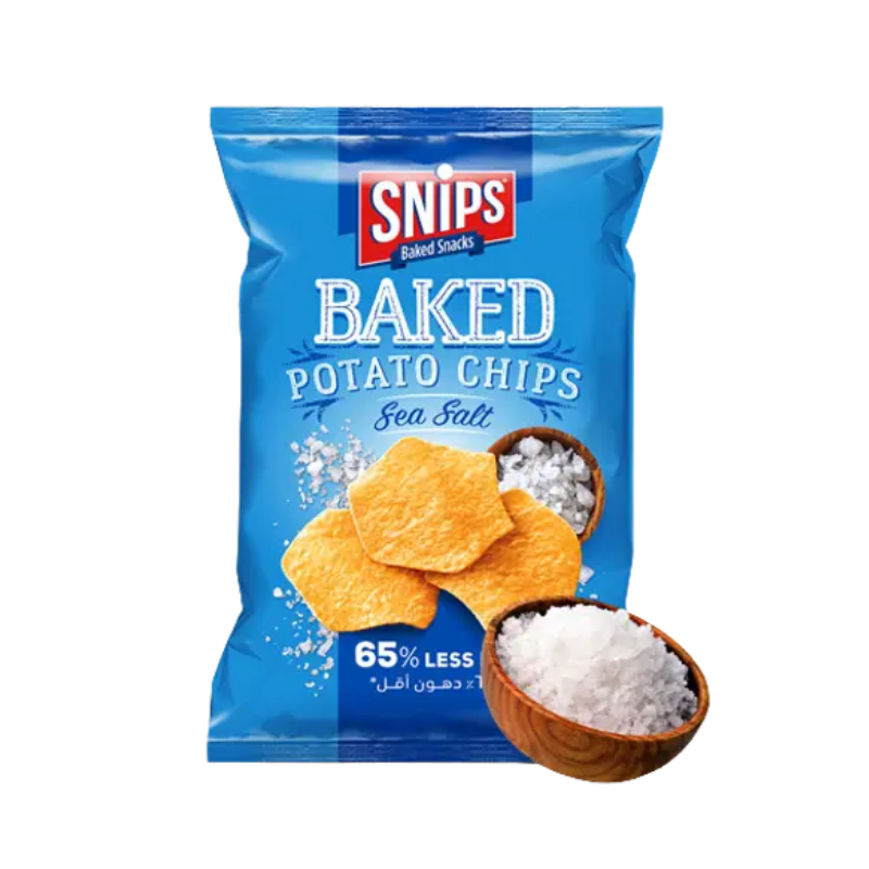 Snips Baked Potato Chips Sea Salt 120g